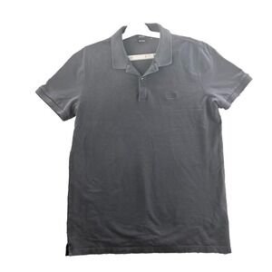 Hugo Boss Shirt Women's Navy Blue Size Large  Pima Cotton Logo Polo‎ Breathable